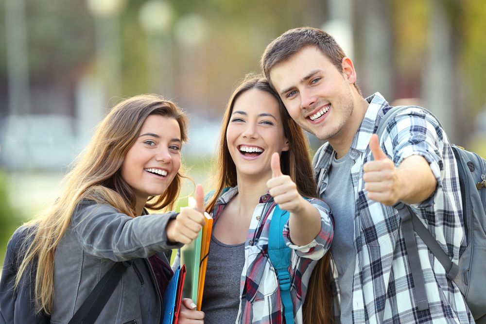 Happy students