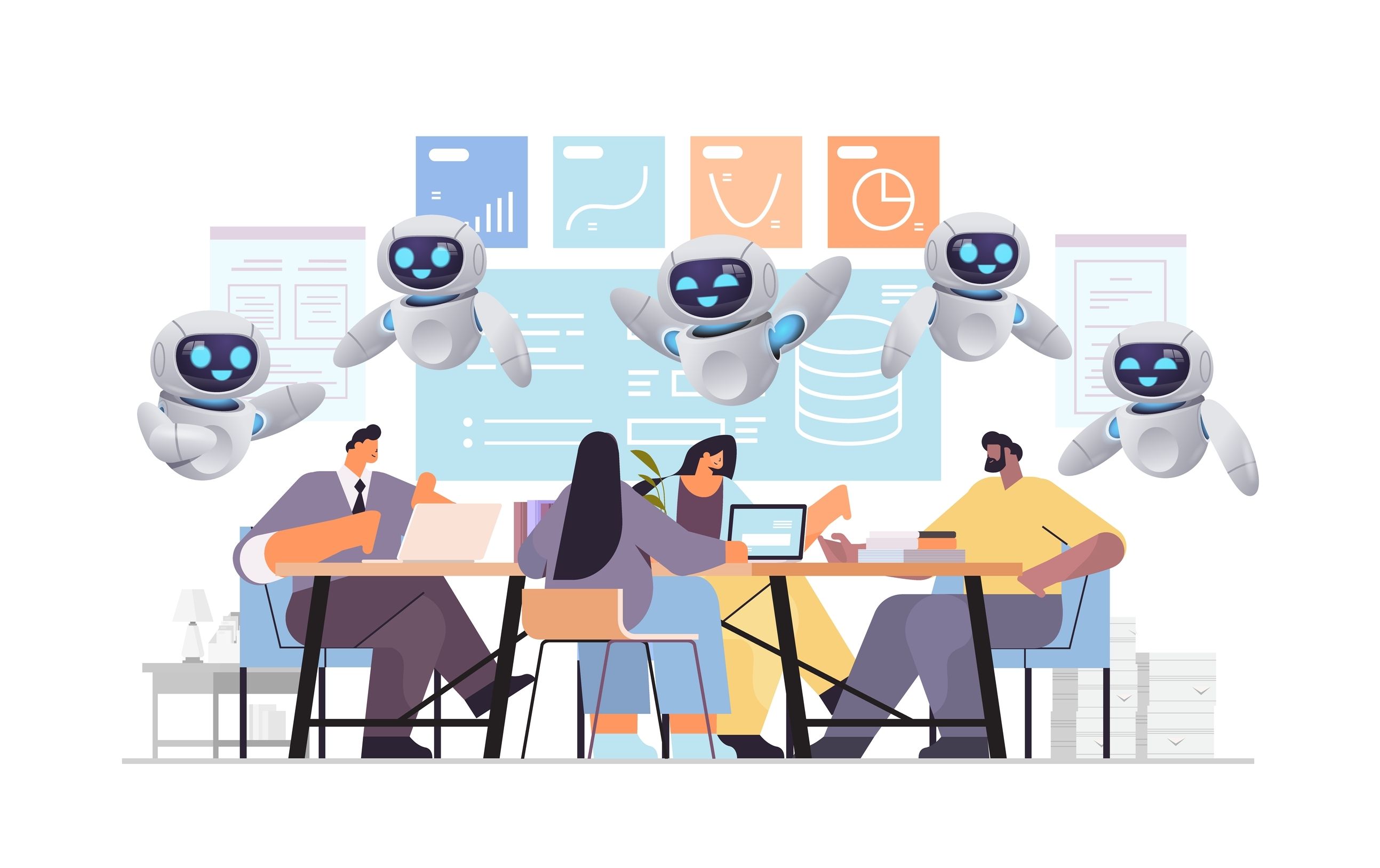 Huge team managing chatbots